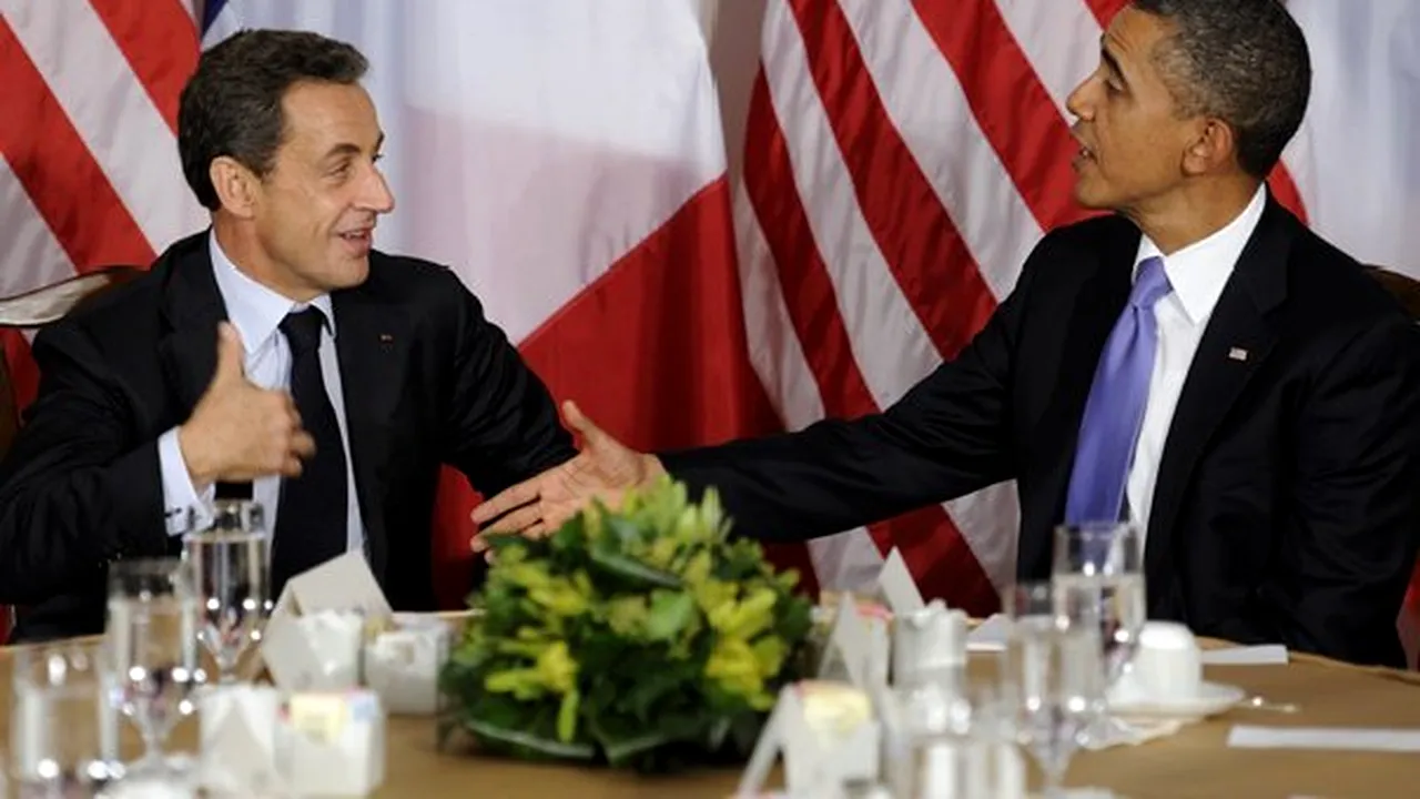 Obama i-a mulţumit lui Sarkozy pentru prietenia sa în decursul unei perioade dificile