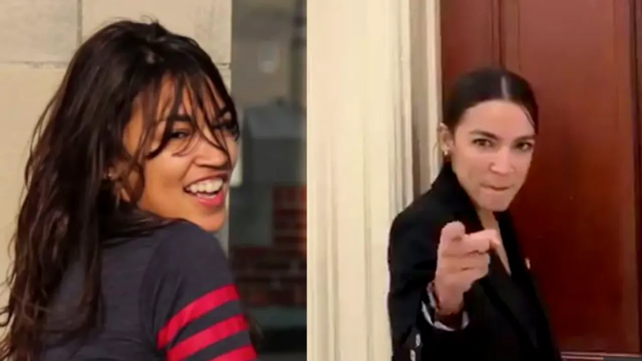 Şi femeile din Congres pot dansa! Alexandria Ocasio-Cortez, cea mai tânără membră a Camerei Reprezentanţilor, piruetă în faţa biroului său