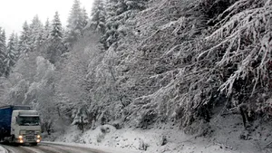 Zăpadă de zece centimetri în Pasul Prislop