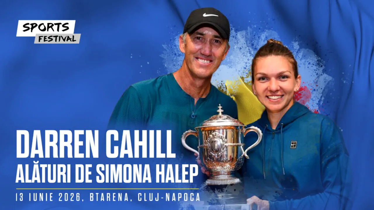 Darren Cahill, invitat special la evenimentul de retragere al Simonei Halep, organizat la Cluj