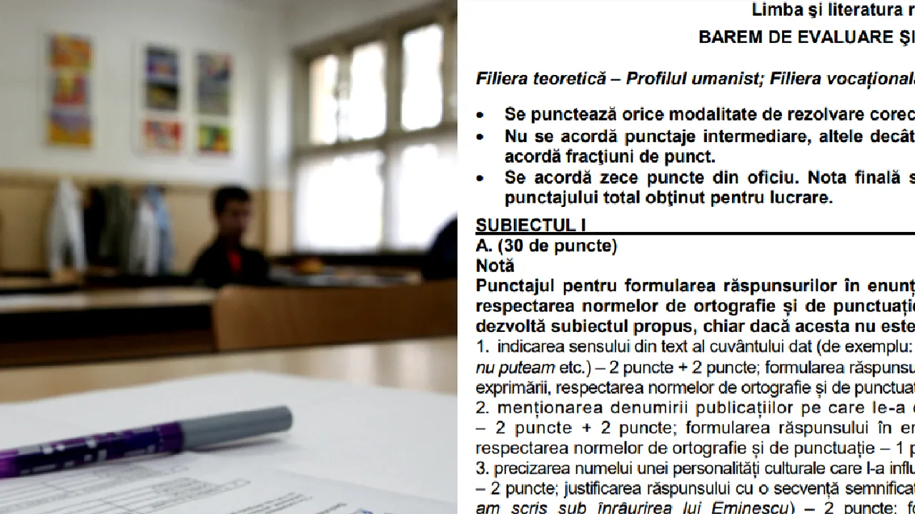 DOCUMENT Au fost publicate modele de subiecte pentru Evaluarea Naţională şi Bacalaureat 2024. 