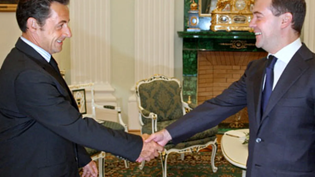 Rusia şi Georgia au acceptat cu rezerve planul lui Sarkozy