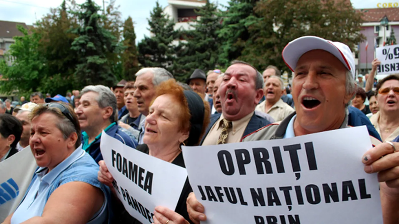 Pensionarii au încheiat protestul de la Cotroceni cu două ore mai târziu decât era programat