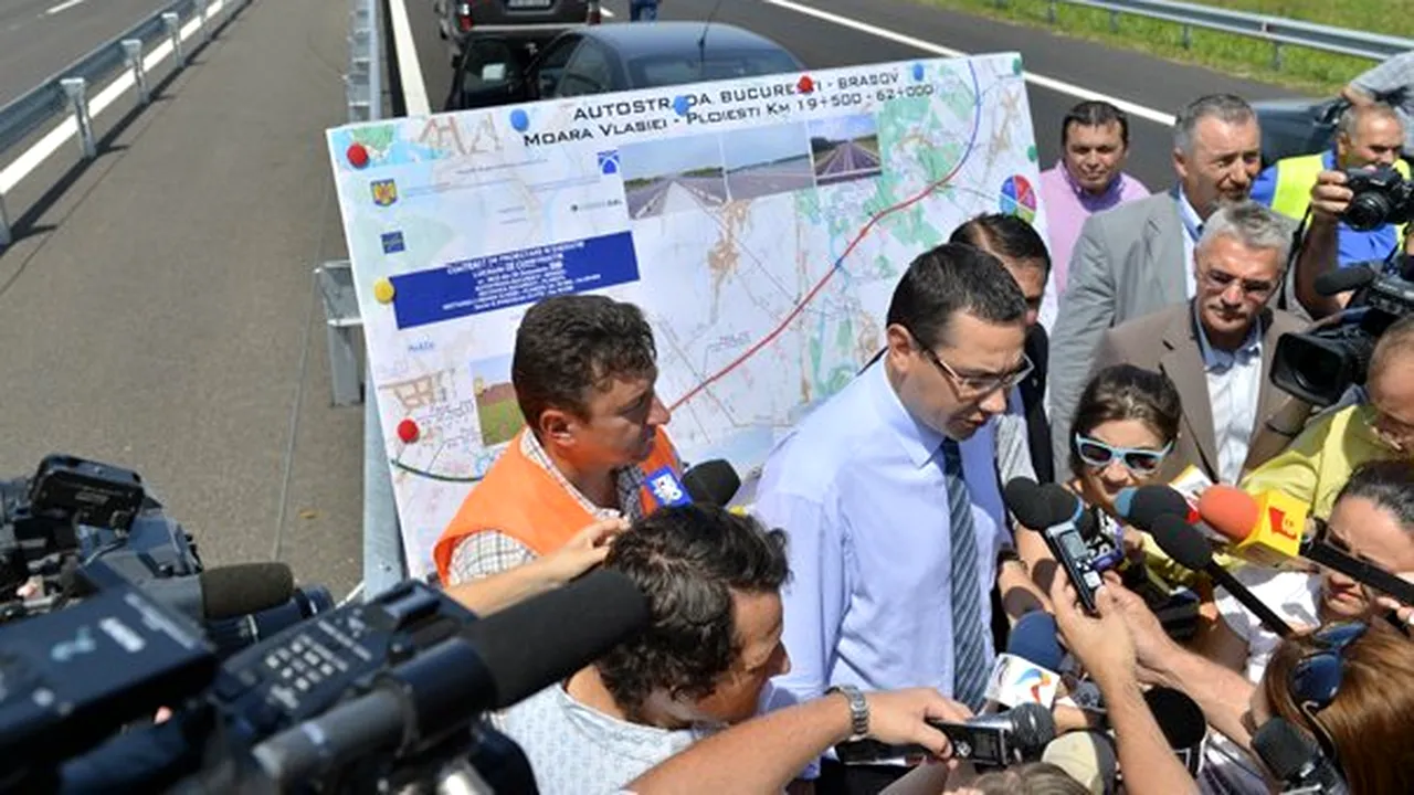 Ponta: Am venit la guvernare ca să arăt eu cum trebuie construite autostrăzile în România