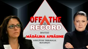 OFF The Record. Mădălina Afrăsinie, judecător Tribunalul București: „Drepturile justițiabilului nu sunt negociabile” / Critici la adresa lui Nicușor Dan: „Mi s-a părut umilitor faptul că și-a permis să o sune și să-i ceară să nu candideze” / „Pensiile au fost doar un pretext”