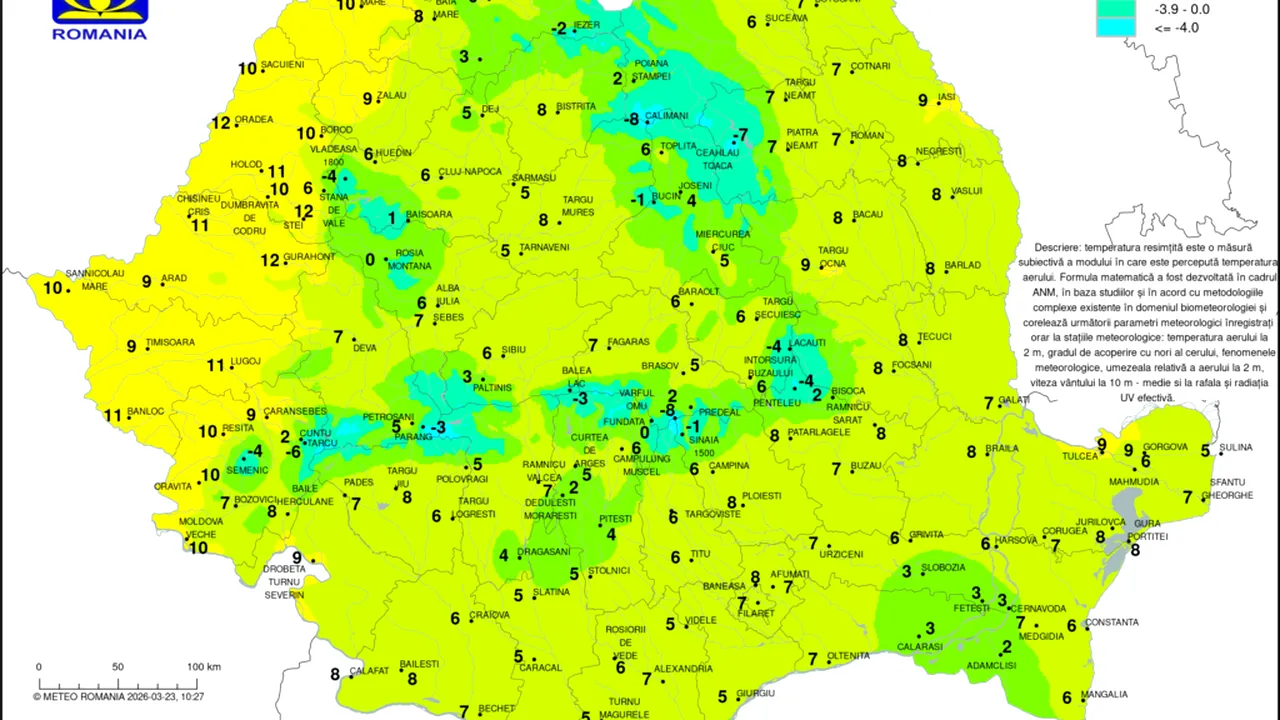 Vreme capricioasă în România: ploi, lapoviță la munte și o încălzire temporară