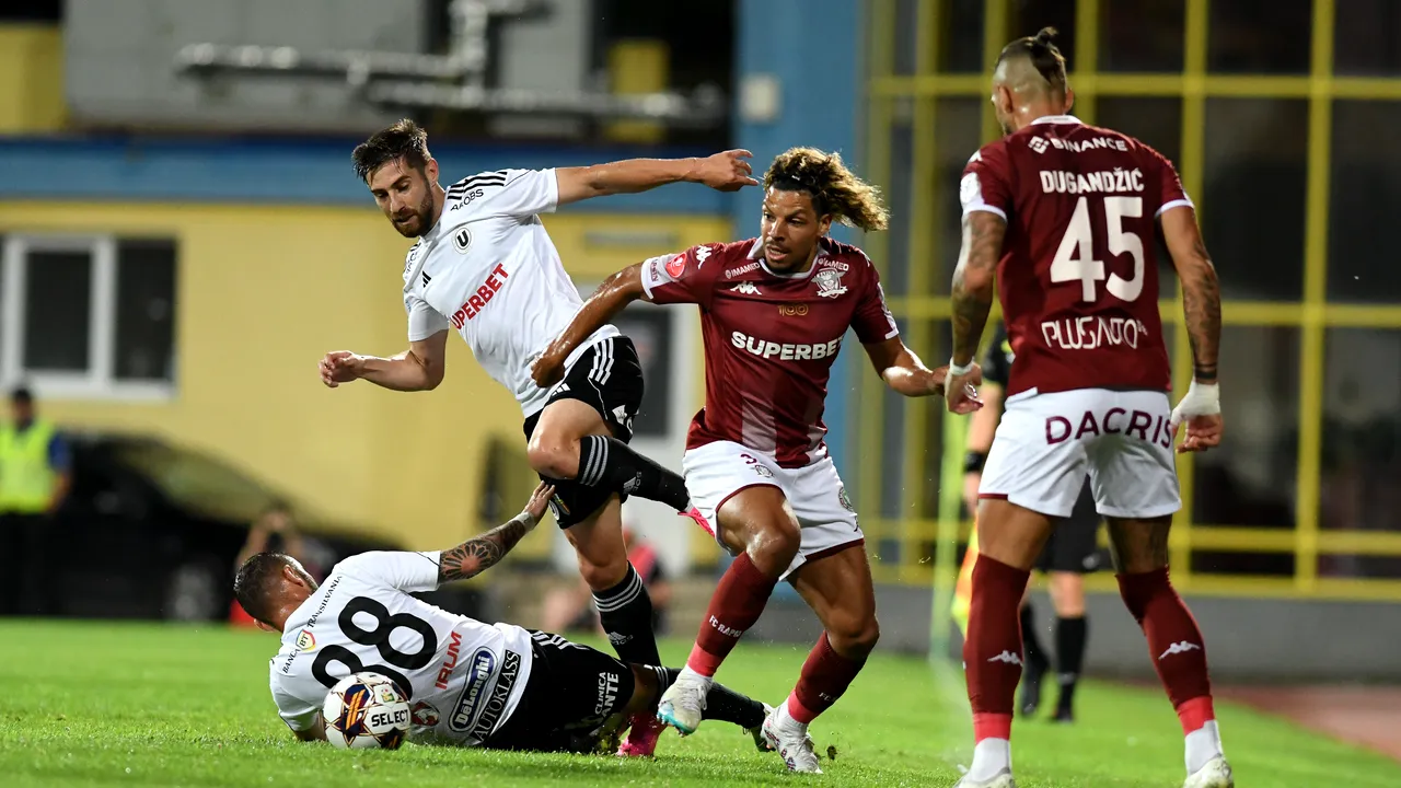 Rapid Bucureşti învinge U Cluj în deplasare, la scor de neprezentare