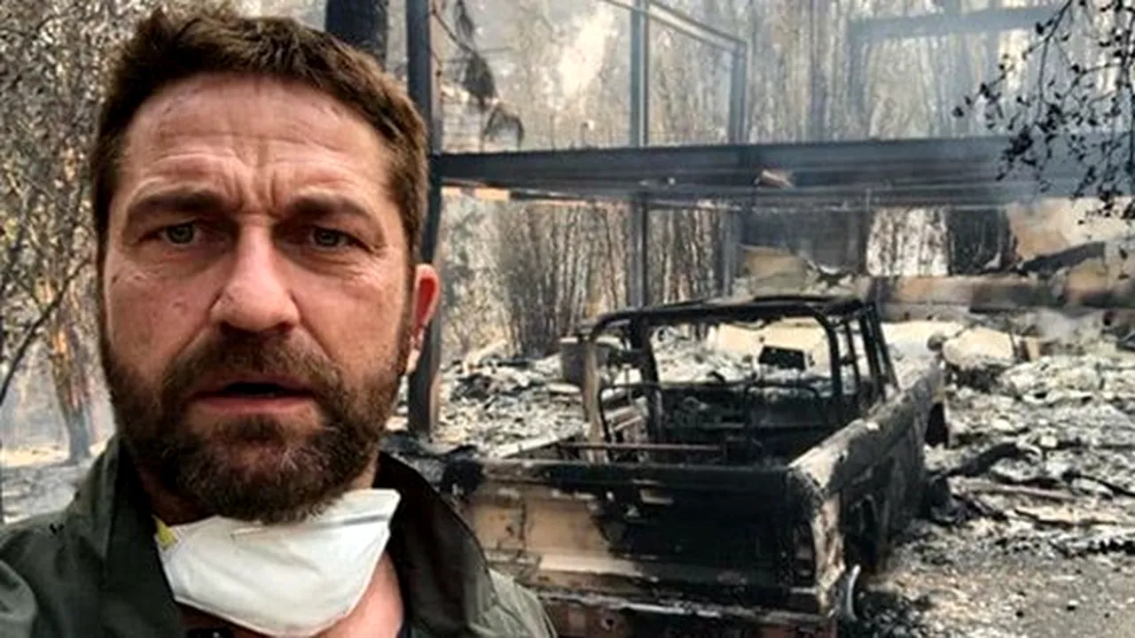 Gerald Butler a publicat imagini cu casa sa distrusă în incendiile de vegetaţie din California