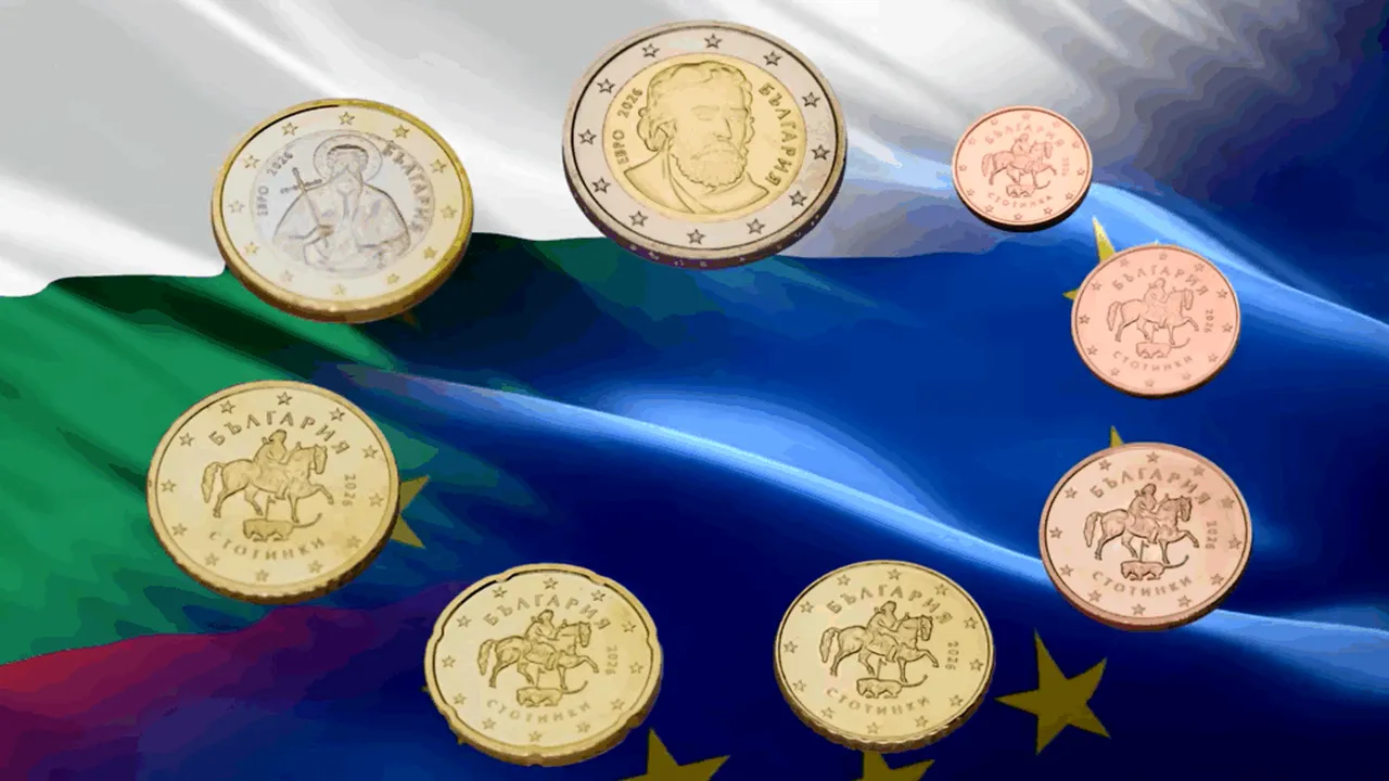 Banca Națională a Bulgariei dezvăluie cum vor arăta monedele euro, care vor intra în circulație în 2026