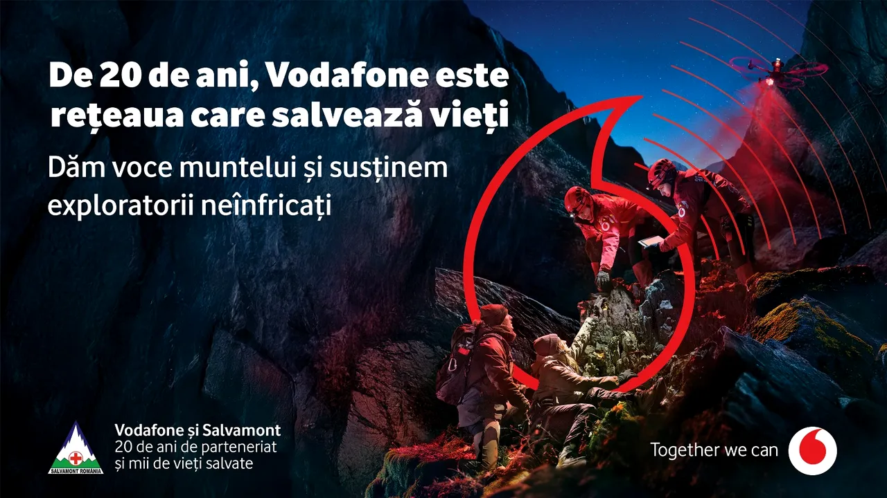 Oxygen semnează “Vocea Muntelui”, campania în care Vodafone celebrează 20 de ani de parteneriat cu Salvamont România 