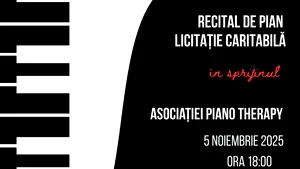 Piano Therapy marchează 10 ani de activitate printr-o licitație caritabilă și un recital susținut de Alexandra Ușurelu