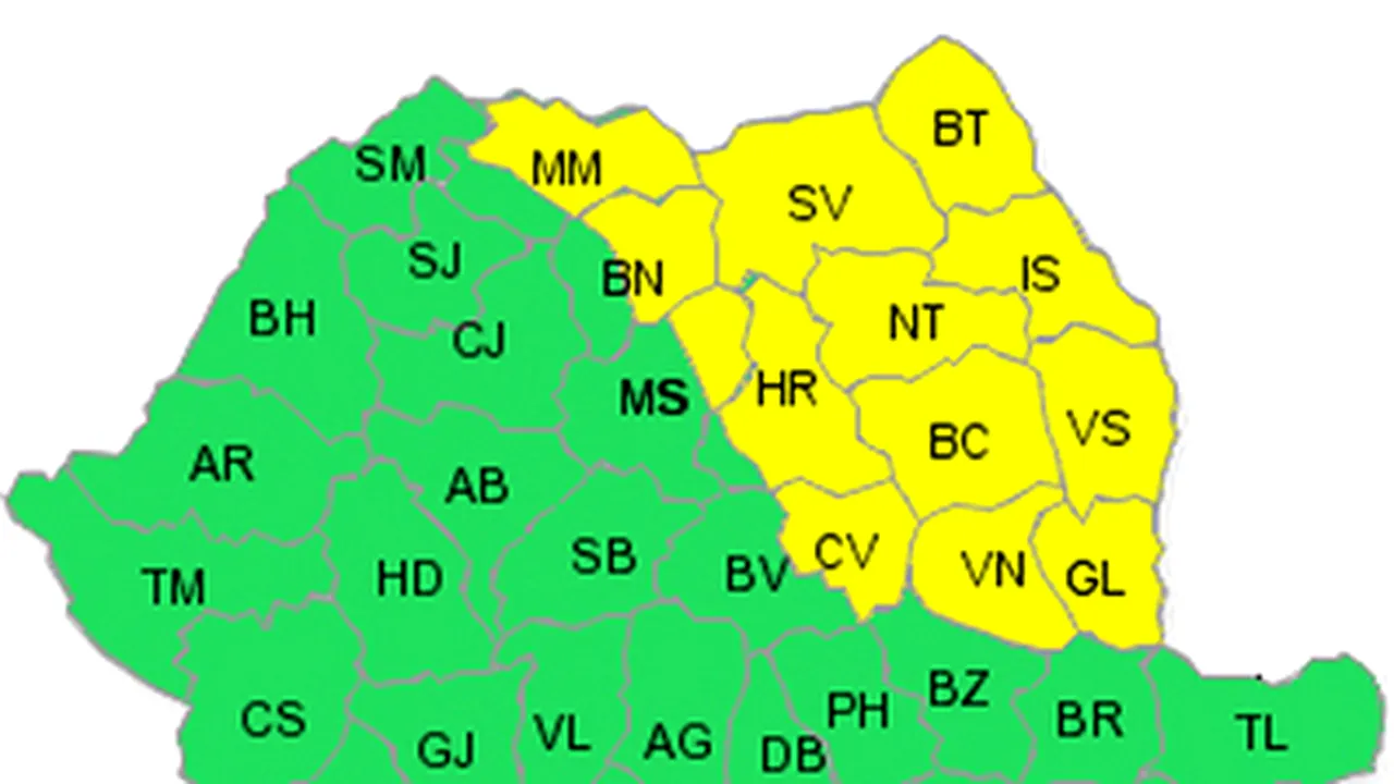 Meteorologists Issue Code Yellow Alert For Rain In N, NE Romania