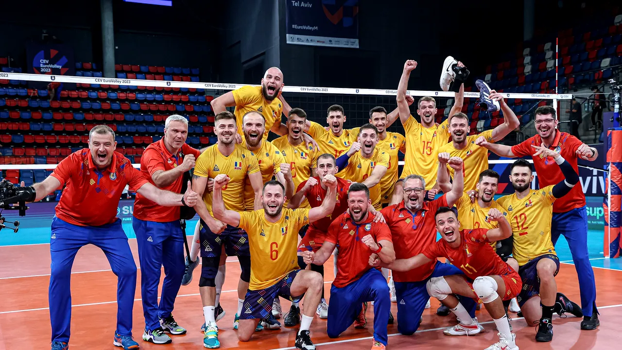 România a învins campioana olimpică şi s-a calificat în optimile Campionatului European de volei 