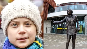 O statuie a Gretei Thunberg instalată într-o universitate britanică a provocat furia studenţilor 