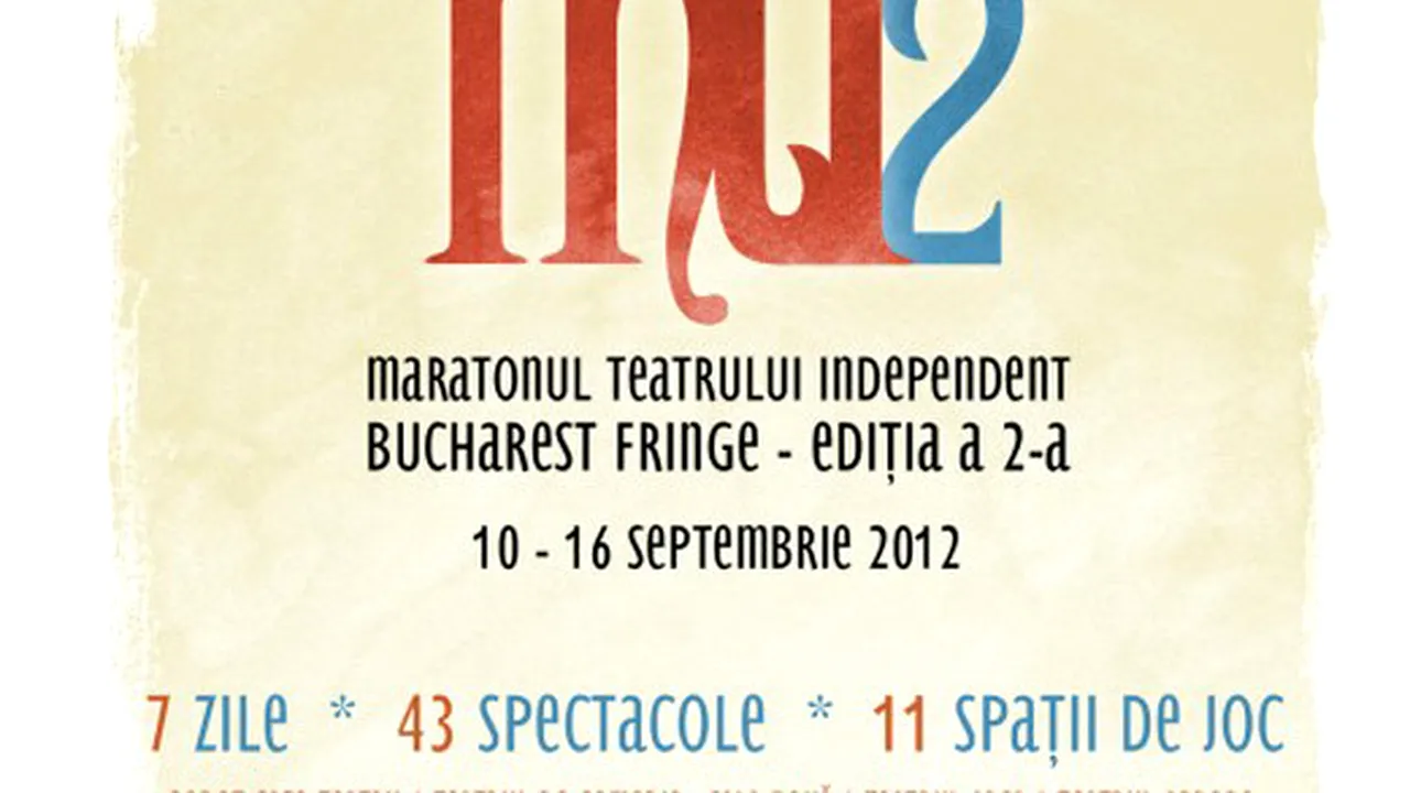 Bucharest Fringe - Maratonul Teatrului Independent, între 10 şi 16 septembrie