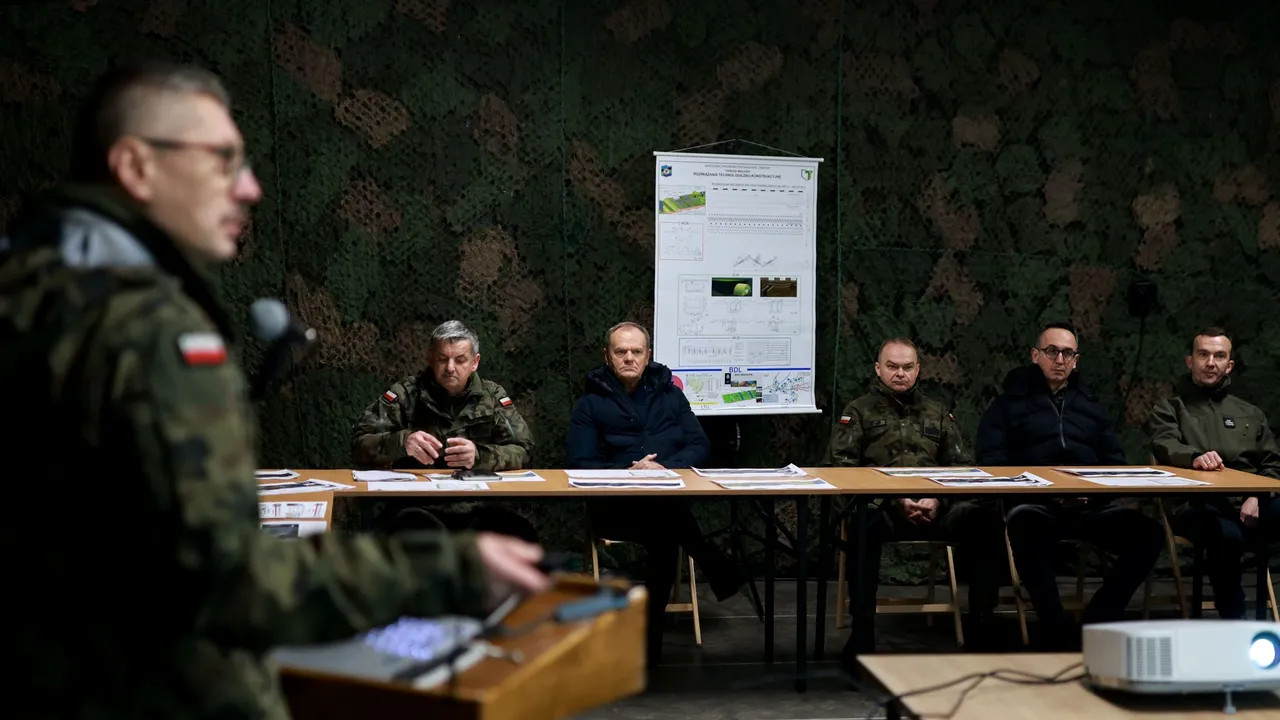 Donald Tusk, vizită la fortificaţiile militare construite la graniţa Poloniei cu Rusia