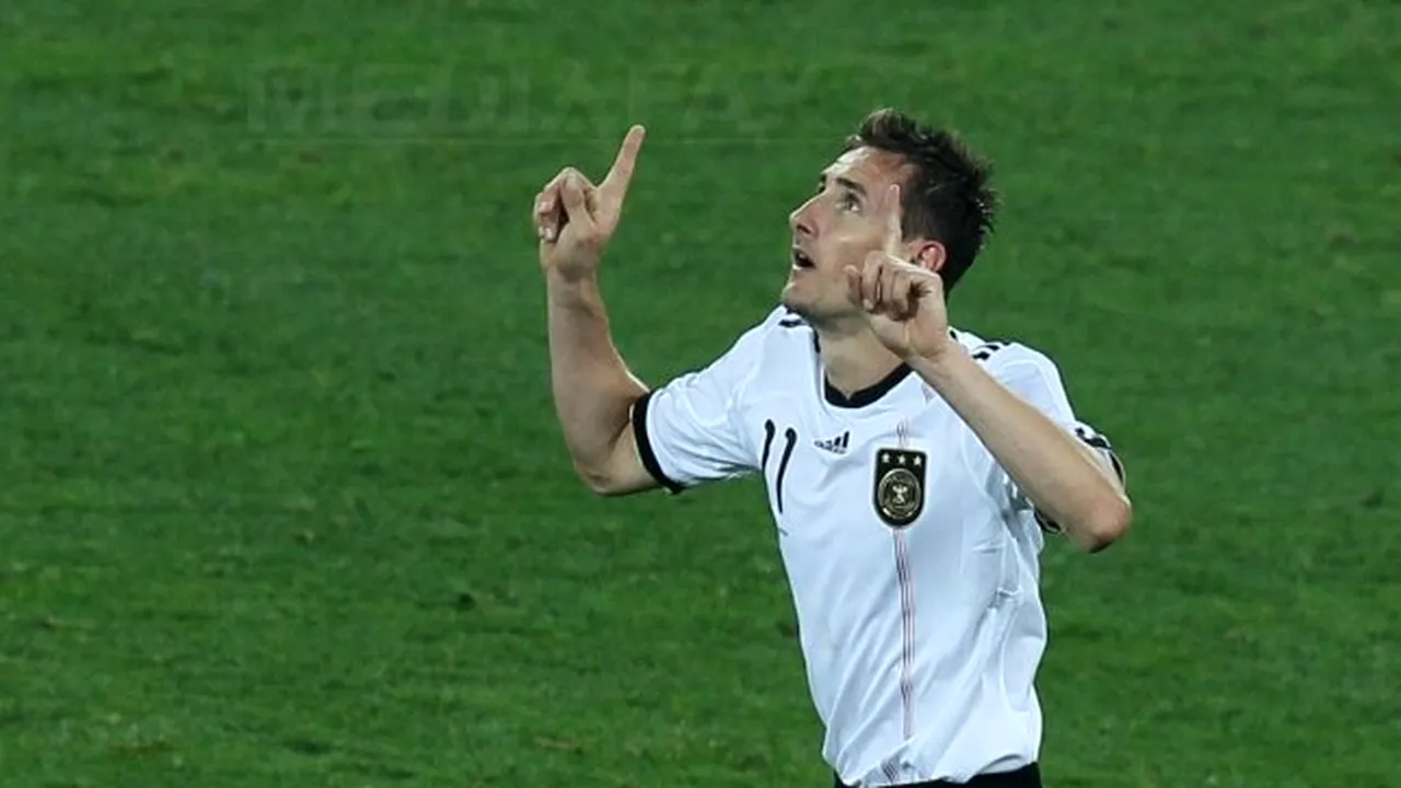 Klose i-a egalat pe Klinsmann şi Sandor Kocsis în clasamentul golgeterilor la Cupa Mondială