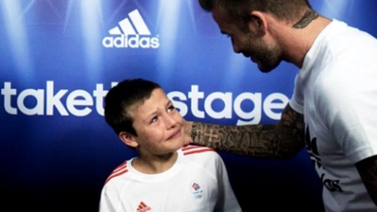 Cum l-a făcut Beckham pe un copil să plângă - FOTO