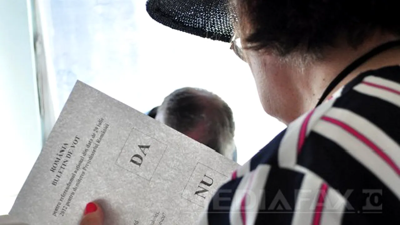 REZULTATE REFERENDUM 2012. Rezultate parţiale BEC: Prezenţă la referendum 46,23%, au votat 