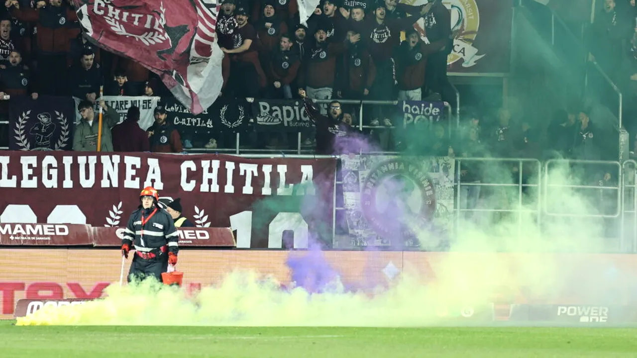 Jandarmeria a dat amenzi de peste 30 000 de lei la meciul Rapid București – Universitatea Craiova