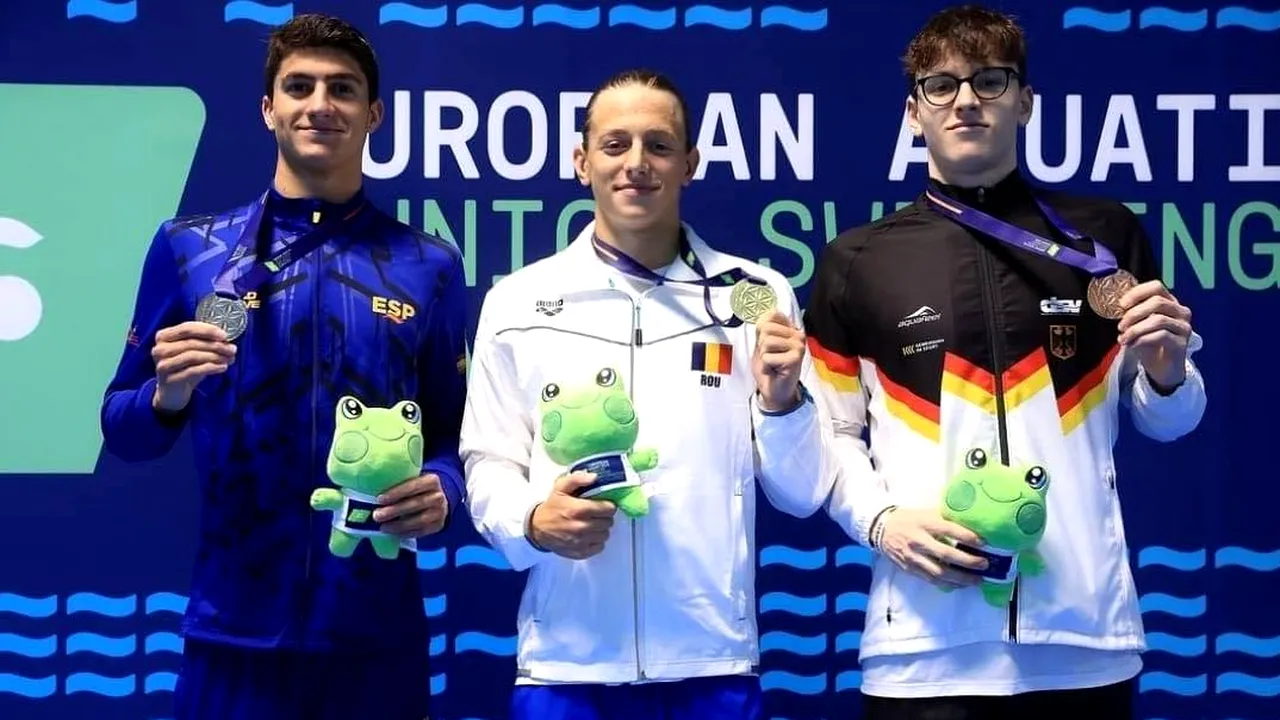 Medalie de aur pentru România la Campionatul European de înot pentru juniori de la Vilnius