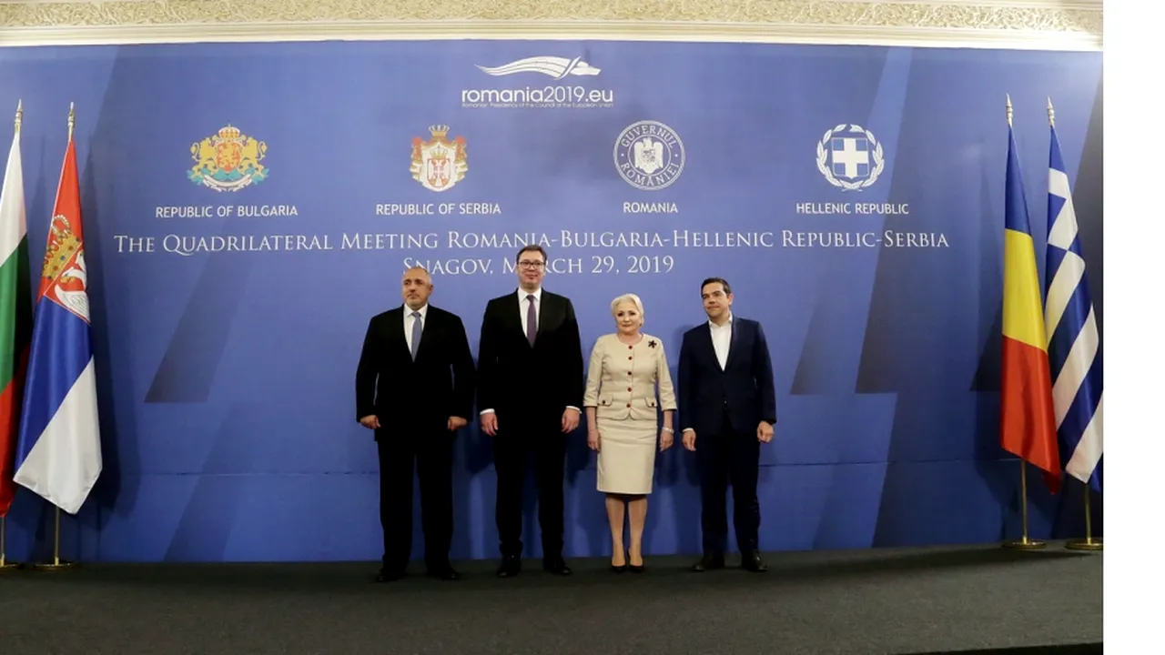 Dăncilă a semnat declaraţia comună a reuniunii cvadrilaterale România-Bulgaria-Grecia-Serbia
