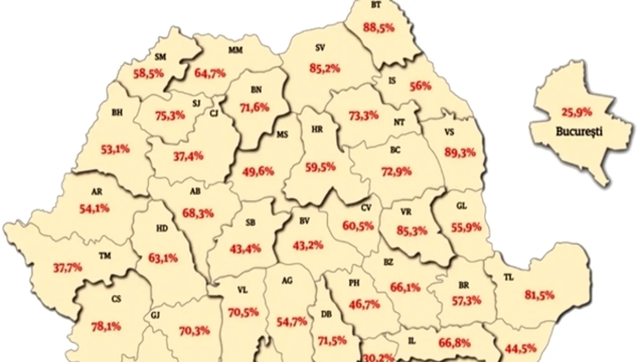 Cât primeşte înapoi judeţul tău din impozitele plătite statului? Harta banilor din România
