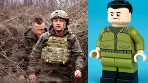 Figurinele LEGO care îl înfăţişează pe Zelenski şi reproduc cockteilul Molotov, la mare căutare