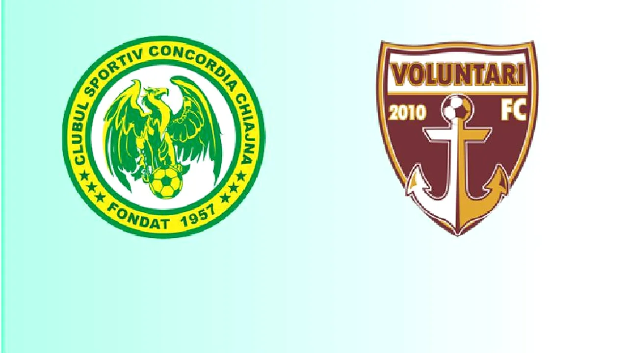Concordia Chiajna a învins FC Voluntari, scor 1-0, în Liga 1