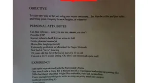 Cum arată cel mai prost CV din lume