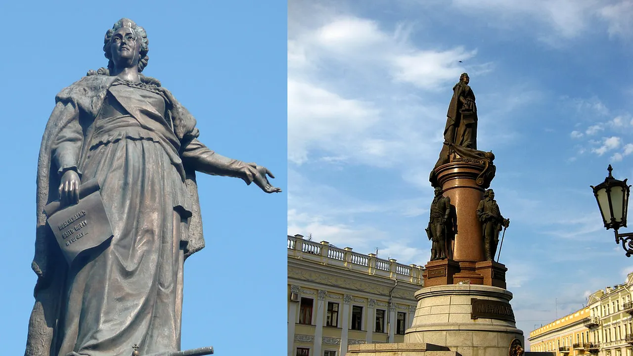 Statuia Ecaterinei cea Mare a fost îndepărtată din Odesa