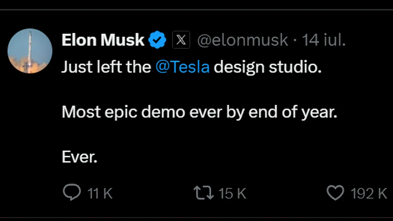 Elon Musk aprinde iar imaginațiile, după ce postează pe X că, la sfârșitul anului, vom asista la „cel mai epic model” Tesla „vreodată”. „Vreodată!”