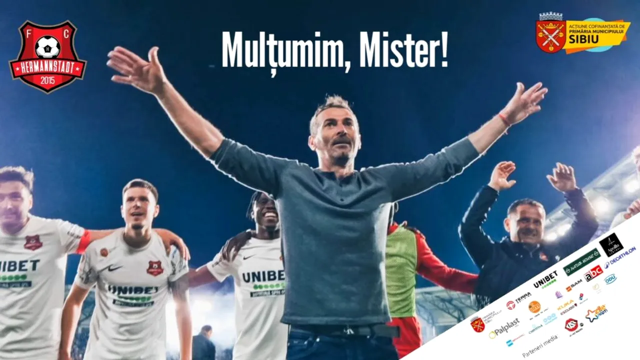 Hermannstadt a anunțat rezilierea contractului cu antrenorul Marius Măldărășanu