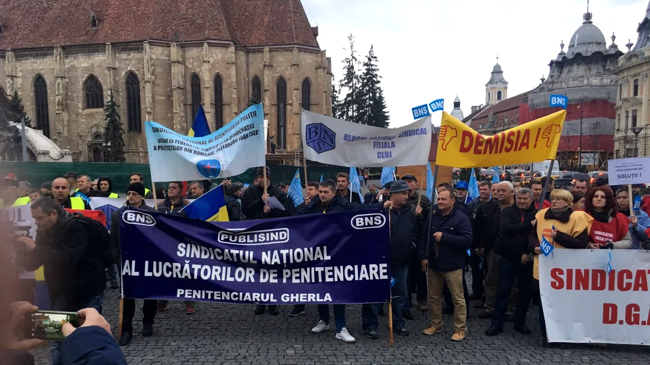 Protest al sindicaliştilor BNS faţă de 