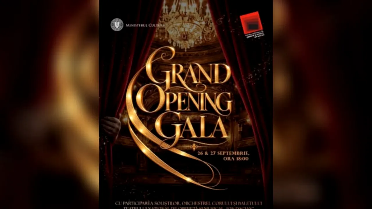 Teatrul Național de Operetă și Musical „Ion Dacian” își deschide noua stagiune cu „Grand Opening Gala”. O parte din program a fost deja publicat
