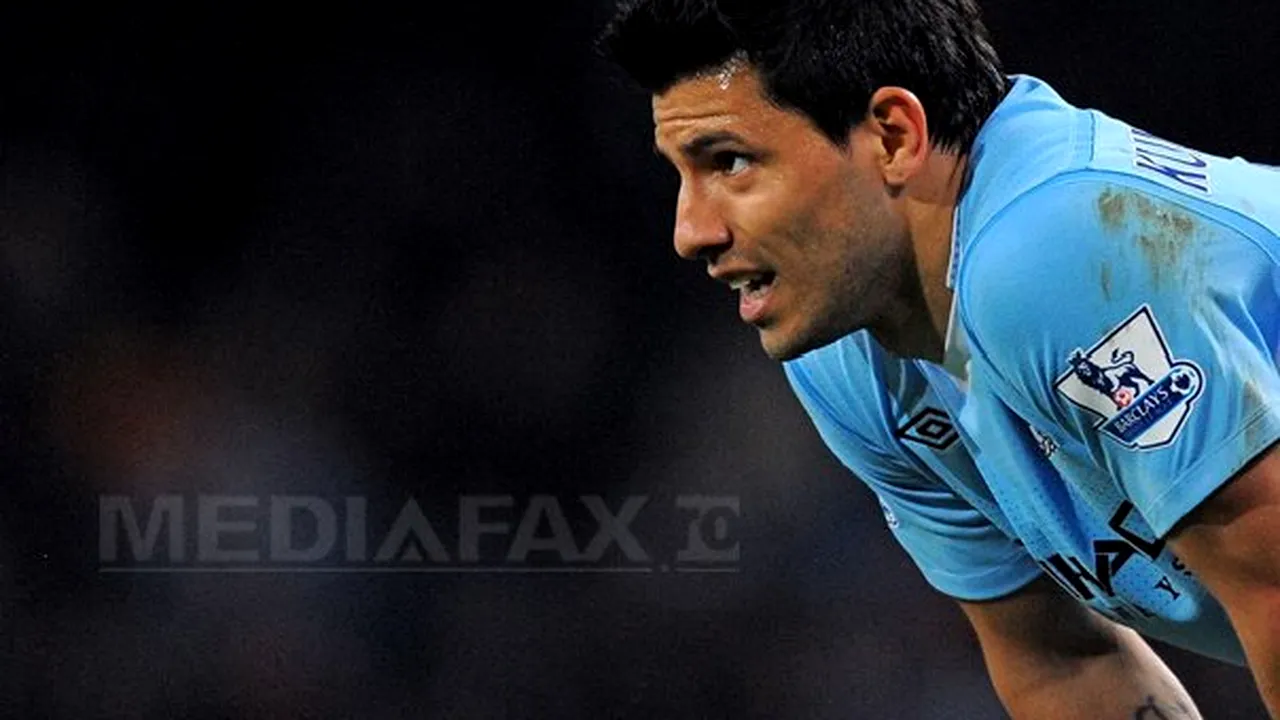 Sergio Aguero s-a accidentat folosind mini-motocicleta fiului său