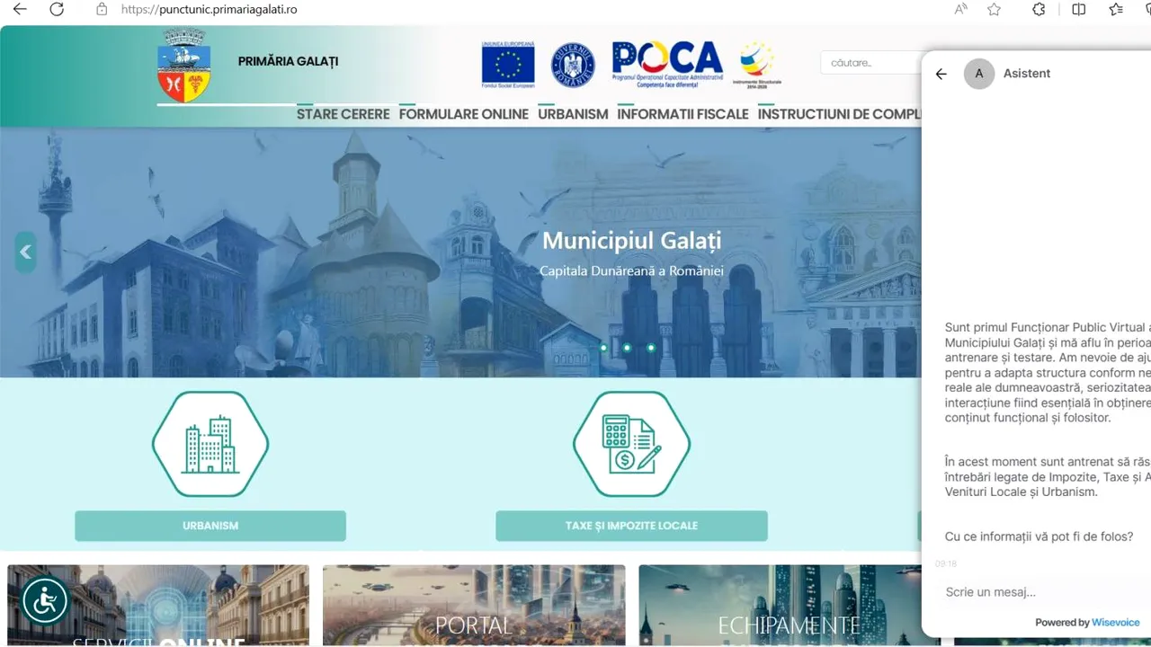 Galaţiul are un funcţionar public virtual bazat pe inteligenţă artificială
