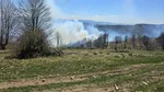 Incendiu de vegetație, întețit în județul Hunedoara din cauza vântului puternic. Pompierii intervin