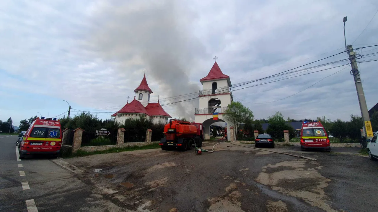 Incendiul de la Mănăstirea Podu Coşnei: a ars paraclisul şi parţial corpul de chilii 