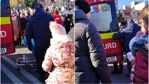 Un bătrân a leşinat înaintea defilării militare de la Cluj. FOTO