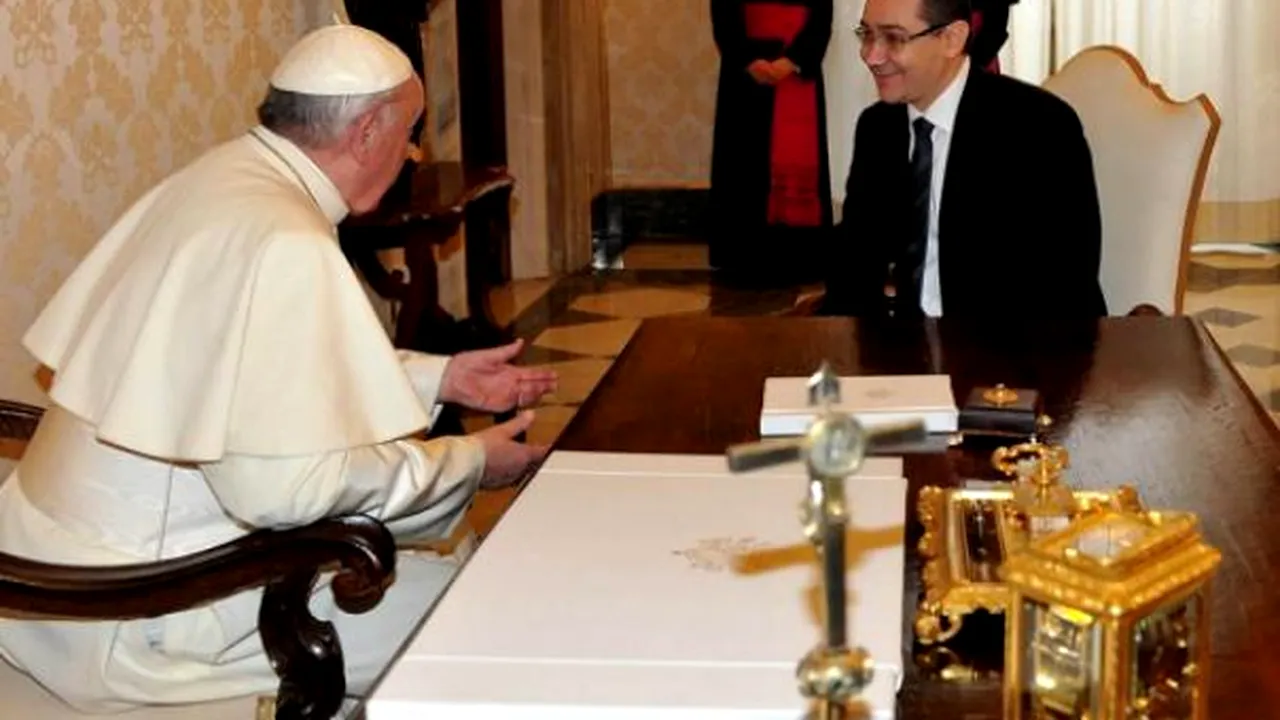 Ponta a fost primit în audienţă de Papa Francisc - FOTO