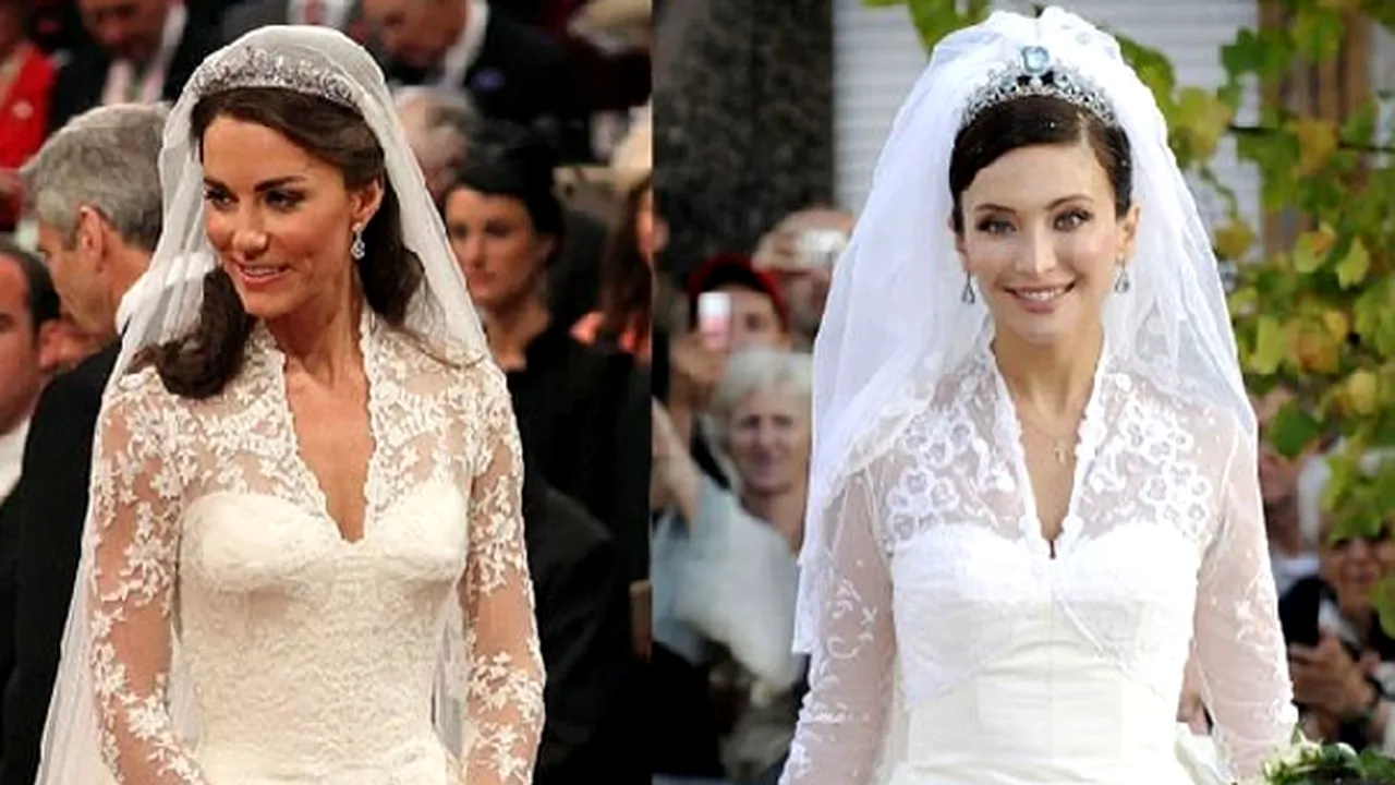 Kate Middleton a copiat rochia de mireasă de la fina lui Silvio Berlusconi? - FOTO, VIDEO