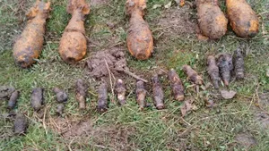 15 bombe de aruncător au fost găsite în curtea unui sătean din judeţul Bistriţa-Năsăud