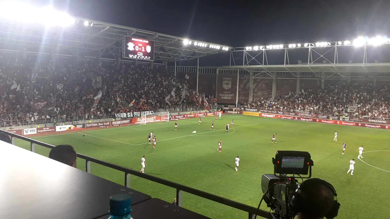 Rapid a remizat cu CFR Cluj, în derby-ul etapei a 2-a din Superligă. Spectatorii veniţi la stadion, păcăliţi de STB