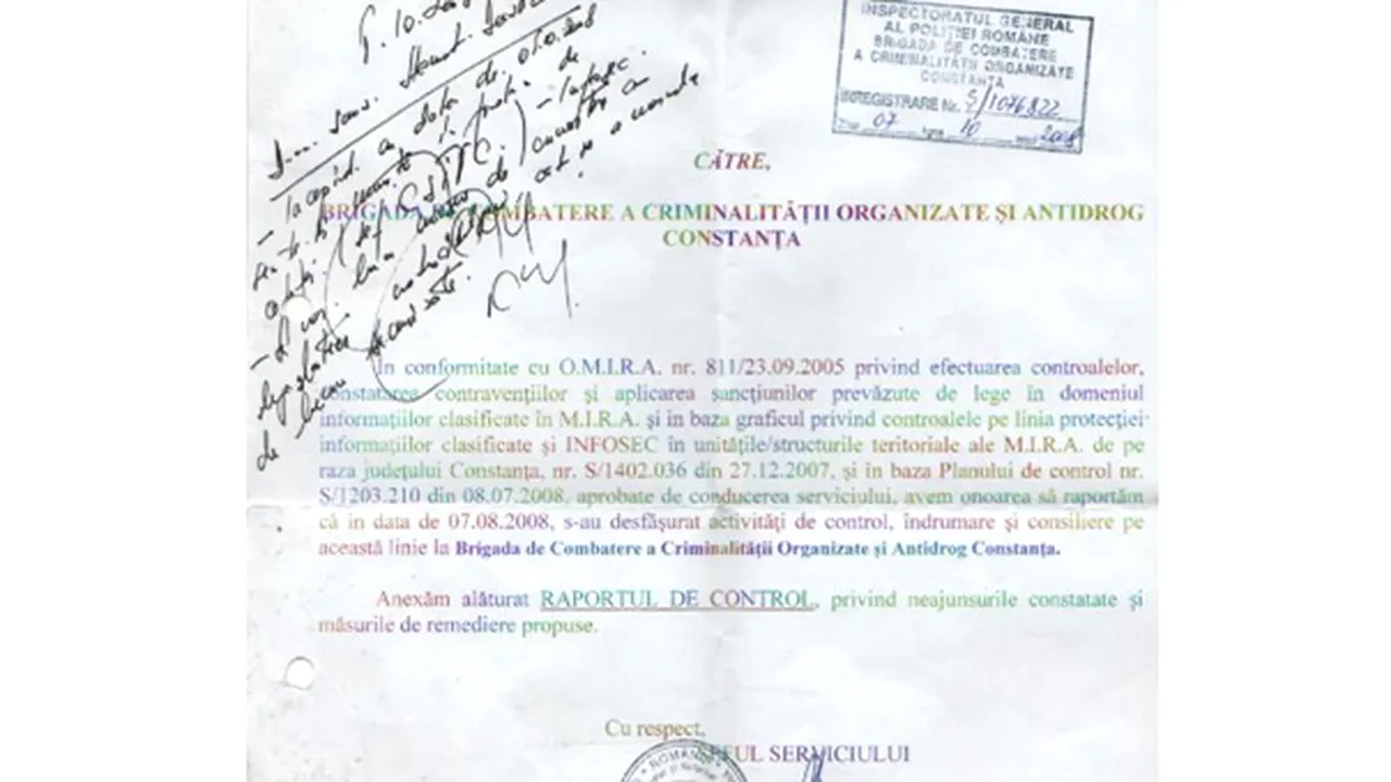 Documente secrete ale BCCO Constanţa, găsite la gunoi