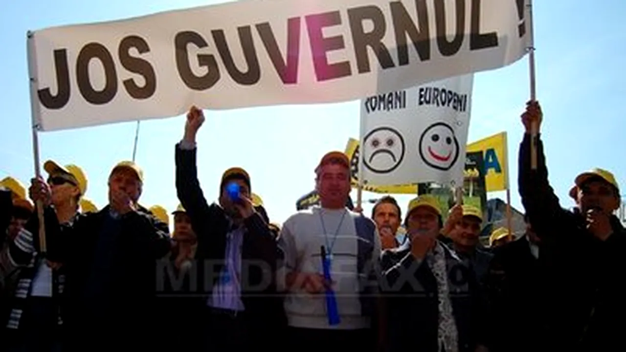 Romanians Continue Demonstrations Against Austerity Measures Outside Parliament HQ