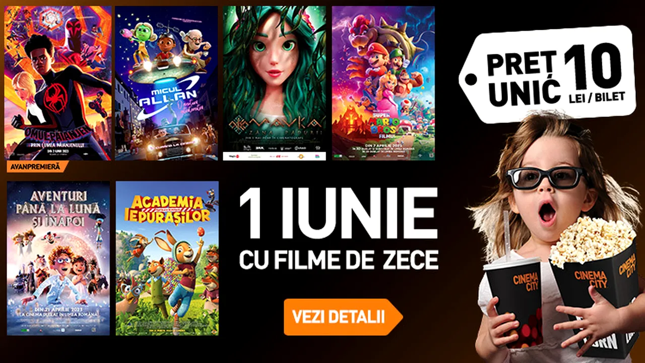 Voi ce faceti de Ziua Copilului? 1 iunie cu filme de 10 la Cinema City
