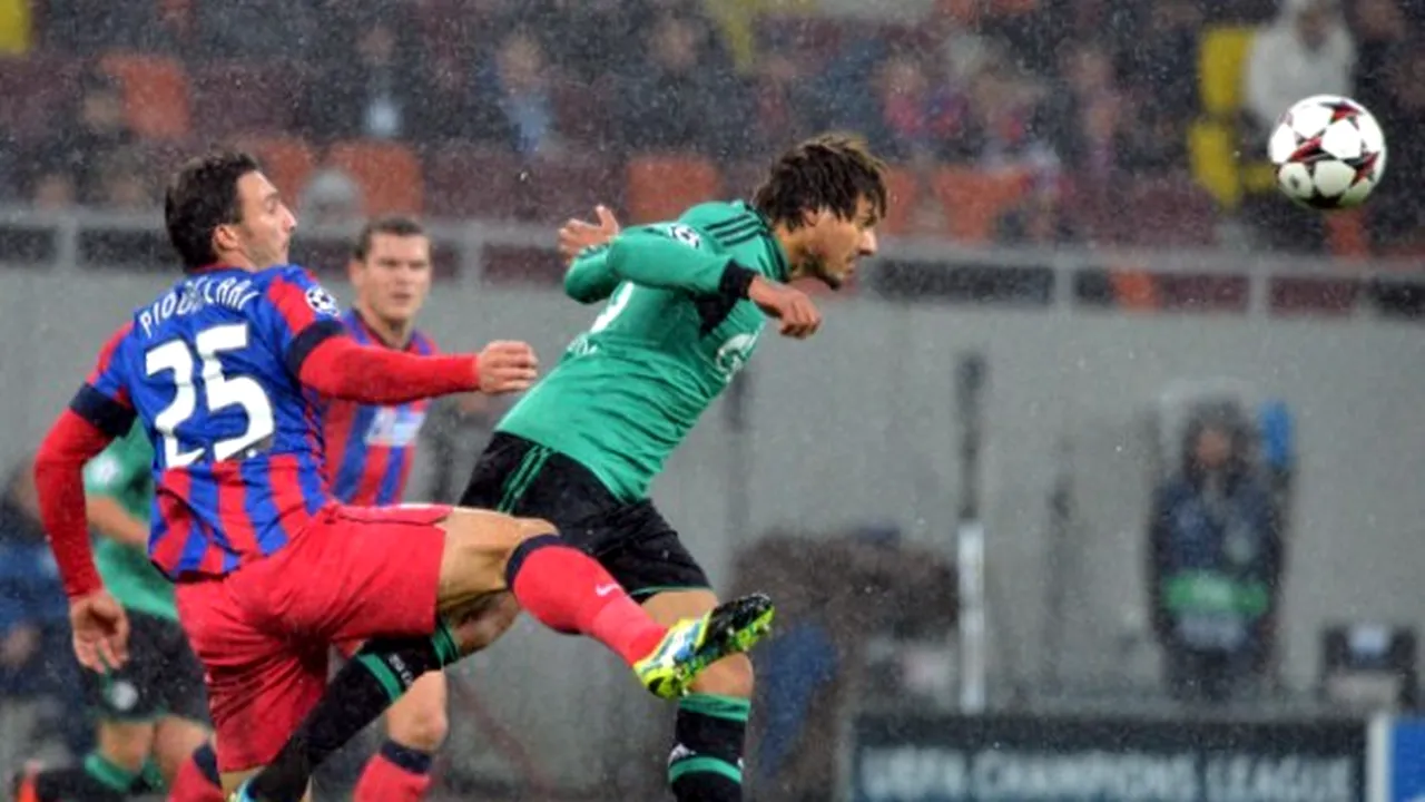 STEAUA a remizat cu SCHALKE, scor 0-0, şi nu mai are nicio şansă de calificare în primăvara europeană