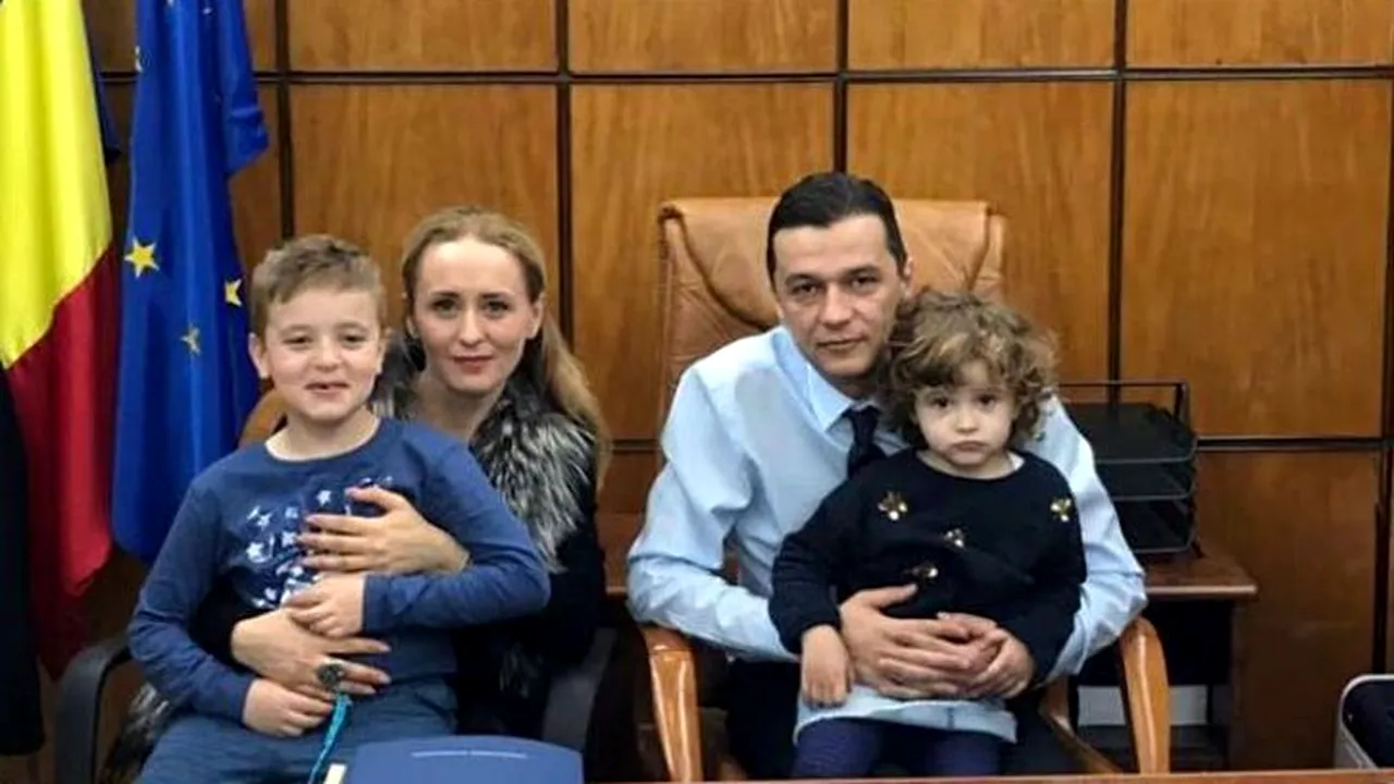 Sorin Grindeanu, surprins de familie la Guvern: 