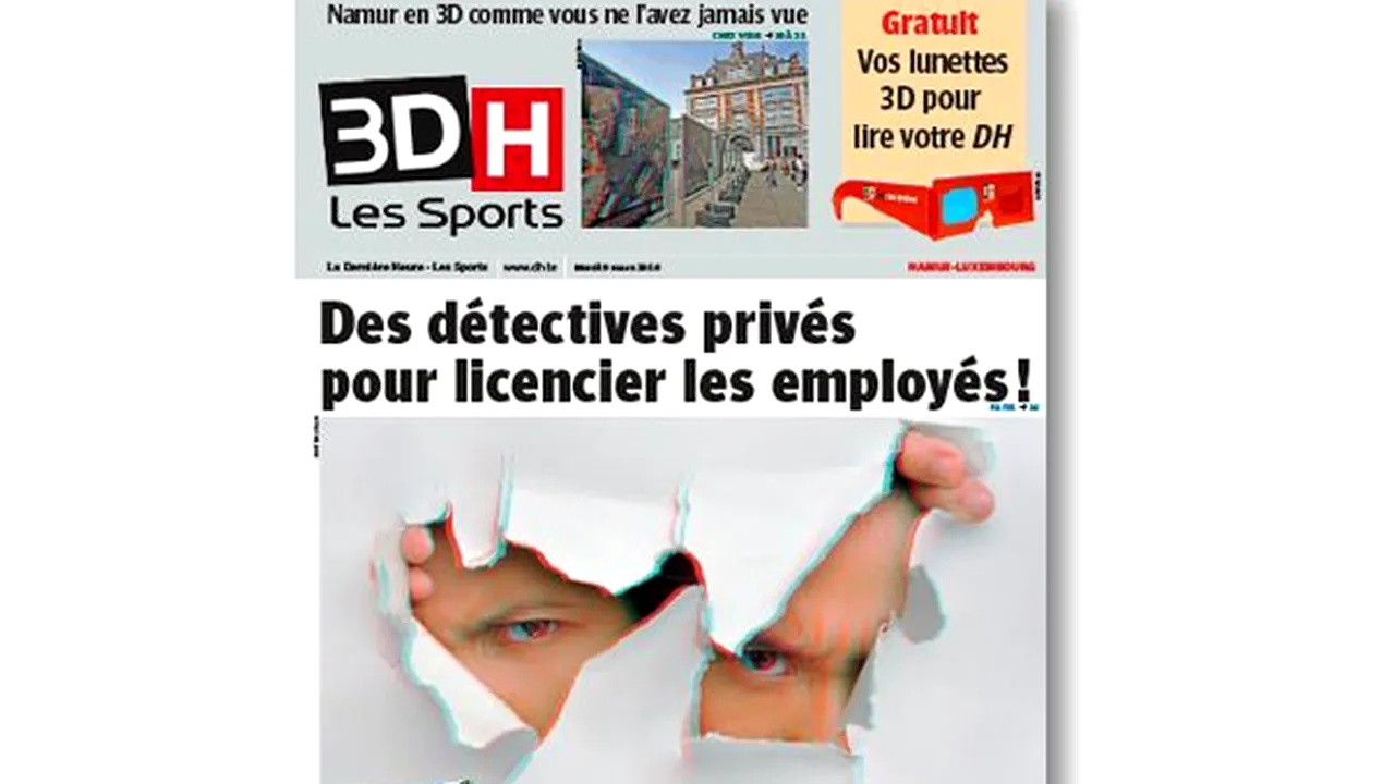 Premieră europeană: Cotidianul La Dernière Heure a apărut în versiune 3D